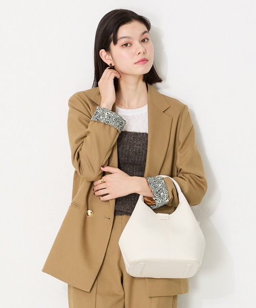 MISCH MASCH（ミッシュマッシュ）の「ソフトラウンド2wayバッグ（ハンドバッグ・レディース・ブラック/アイボリー/ベージュ・ﾌﾘ-）」の19枚目の写真