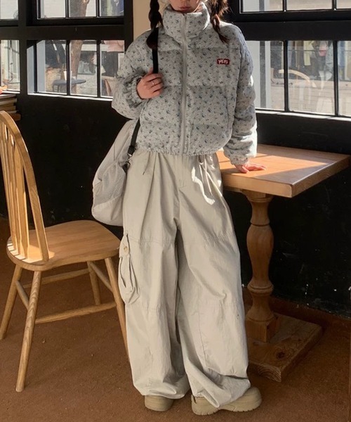 HALEY PESCA（ヘーリーペスカ）の「HALEY PESCA/フラワープリント　中綿ダウンジャケット（ダウンジャケット/コート・レディース・オフホワイト/グレー・FREE）」の18枚目の写真