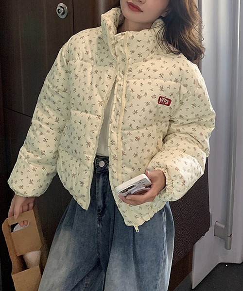 HALEY PESCA（ヘーリーペスカ）の「HALEY PESCA/フラワープリント　中綿ダウンジャケット（ダウンジャケット/コート・レディース・オフホワイト/グレー・FREE）」の5枚目の写真