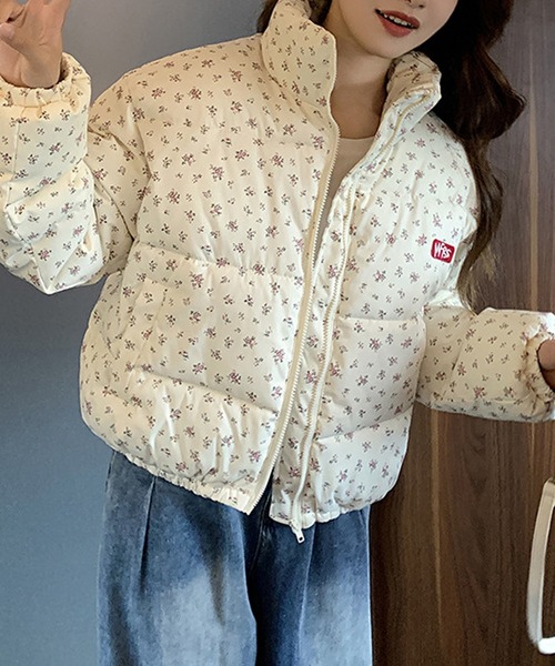 HALEY PESCA（ヘーリーペスカ）の「HALEY PESCA/フラワープリント　中綿ダウンジャケット（ダウンジャケット/コート・レディース・オフホワイト/グレー・FREE）」の6枚目の写真