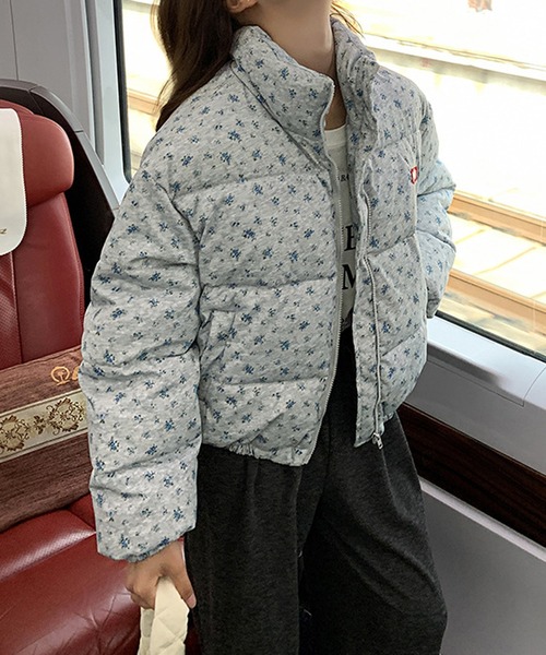 HALEY PESCA（ヘーリーペスカ）の「HALEY PESCA/フラワープリント　中綿ダウンジャケット（ダウンジャケット/コート・レディース・オフホワイト/グレー・FREE）」の15枚目の写真