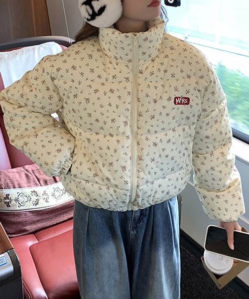 HALEY PESCA（ヘーリーペスカ）の「HALEY PESCA/フラワープリント　中綿ダウンジャケット（ダウンジャケット/コート・レディース・オフホワイト/グレー・FREE）」の10枚目の写真