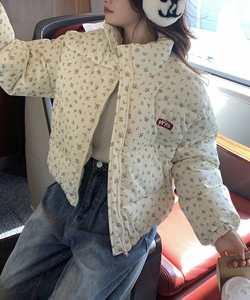 HALEY PESCA（ヘーリーペスカ）の「HALEY PESCA/フラワープリント　中綿ダウンジャケット（ダウンジャケット/コート・レディース・オフホワイト/グレー・FREE）」の21枚目の写真