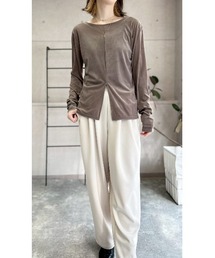 amini（アミニ）の「前後2wayベロアシアープルオーバー（Tシャツ/カットソー）」