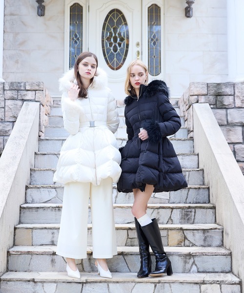 EIMY ISTOIRE（エイミーイストワール）の「EIMY DOWN DRESS 2025（ダウンジャケット/コート・レディース・ホワイト/ブラック・36/38）」の22枚目の写真