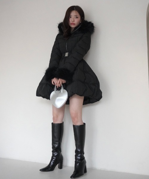 EIMY TWEED DOWN DRESS 2024 エイミーダウンコート エイミーイストワール EIMY ISTOIRE EIMY DOWN DRESS 2024 （WHITE