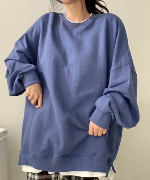 SallyLunn(サリーラン)の「レイヤードゆるスウェット(スウェット・レディース・ブラック/ネイビー/イエロー/グレー・LARGE/MEDIUM)」の3枚目の写真