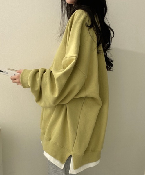 SallyLunn(サリーラン)の「レイヤードゆるスウェット(スウェット・レディース・ブラック/ネイビー/イエロー/グレー・LARGE/MEDIUM)」の16枚目の写真