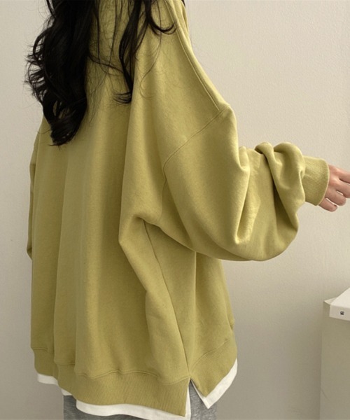 SallyLunn(サリーラン)の「レイヤードゆるスウェット(スウェット・レディース・ブラック/ネイビー/イエロー/グレー・LARGE/MEDIUM)」の17枚目の写真