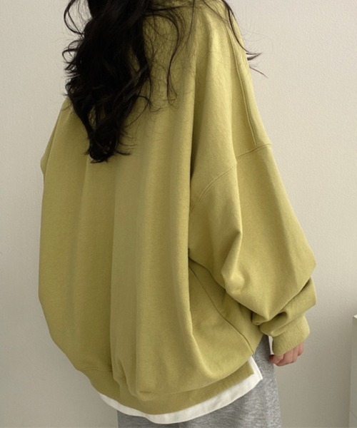 SallyLunn(サリーラン)の「レイヤードゆるスウェット(スウェット・レディース・ブラック/ネイビー/イエロー/グレー・LARGE/MEDIUM)」の18枚目の写真