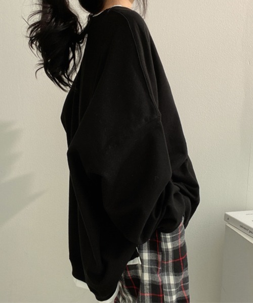 SallyLunn(サリーラン)の「レイヤードゆるスウェット(スウェット・レディース・ブラック/ネイビー/イエロー/グレー・LARGE/MEDIUM)」の19枚目の写真