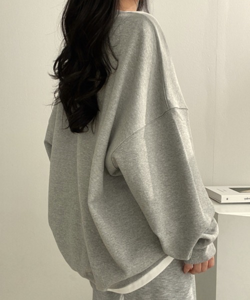 SallyLunn(サリーラン)の「レイヤードゆるスウェット(スウェット・レディース・ブラック/ネイビー/イエロー/グレー・LARGE/MEDIUM)」の10枚目の写真