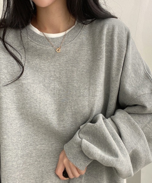 SallyLunn(サリーラン)の「レイヤードゆるスウェット(スウェット・レディース・ブラック/ネイビー/イエロー/グレー・LARGE/MEDIUM)」の11枚目の写真