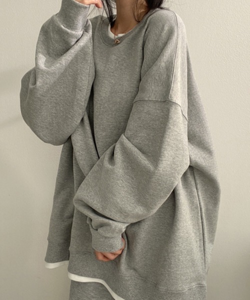 SallyLunn(サリーラン)の「レイヤードゆるスウェット(スウェット・レディース・ブラック/ネイビー/イエロー/グレー・LARGE/MEDIUM)」の12枚目の写真