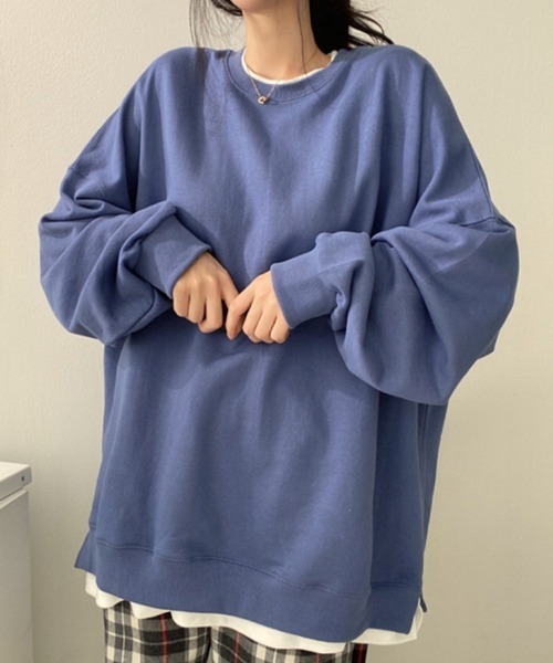 SallyLunn(サリーラン)の「レイヤードゆるスウェット(スウェット・レディース・ブラック/ネイビー/イエロー/グレー・LARGE/MEDIUM)」の5枚目の写真