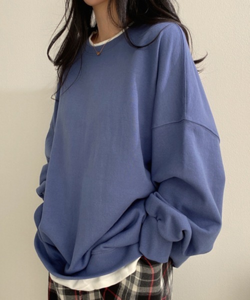 SallyLunn(サリーラン)の「レイヤードゆるスウェット(スウェット・レディース・ブラック/ネイビー/イエロー/グレー・LARGE/MEDIUM)」の6枚目の写真