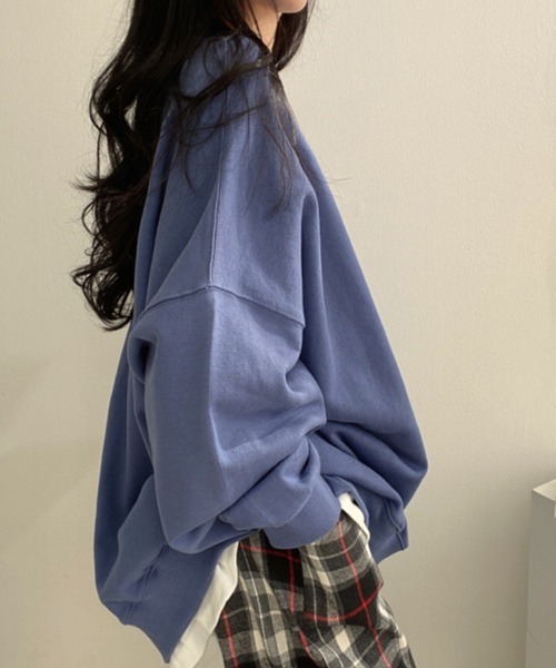 SallyLunn(サリーラン)の「レイヤードゆるスウェット(スウェット・レディース・ブラック/ネイビー/イエロー/グレー・LARGE/MEDIUM)」の7枚目の写真