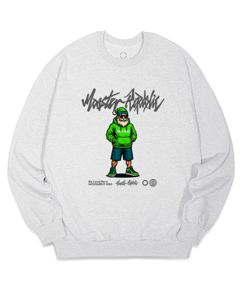 MONSTER REPUBLIC(モンスターリパブリック)の「ストリートサンタ グリーン スウェット メランジグレー_8180(スウェット・レディース・その他・X-LARGE/SMALL/MEDIUM/LARGE)」の1枚目の写真