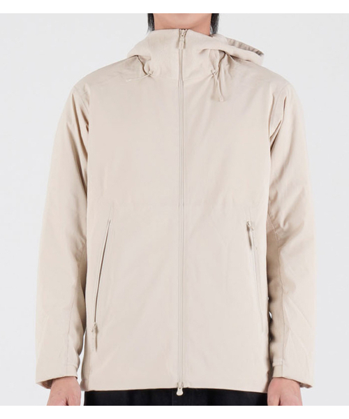BUTTON SEOUL（ボタンソウル）の「[ダックダウン 90/10] フリースミックスナイロンダックダウンハイキングジャケット (アイボリー)（ダウンジャケット/コート・メンズ・その他・MEDIUM/LARGE/X-LARGE）」の2枚目の写真