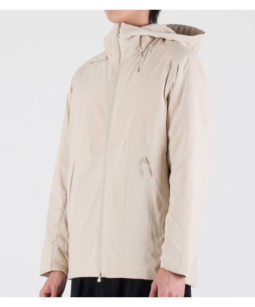 BUTTON SEOUL（ボタンソウル）の「[ダックダウン 90/10] フリースミックスナイロンダックダウンハイキングジャケット (アイボリー)（ダウンジャケット/コート・メンズ・その他・MEDIUM/LARGE/X-LARGE）」の3枚目の写真