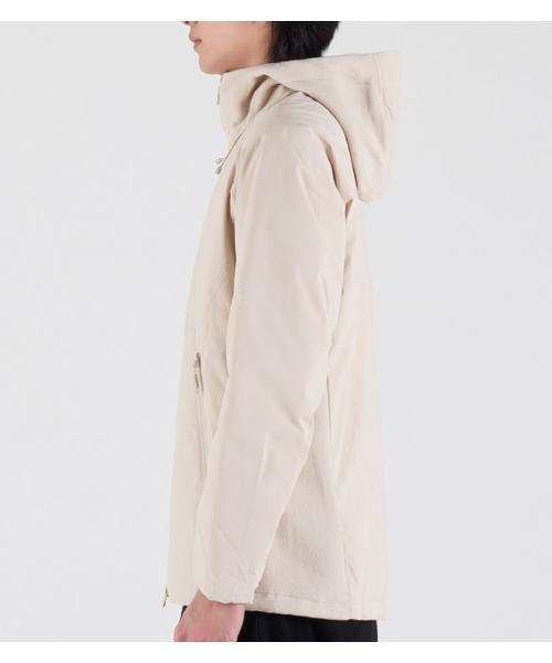 BUTTON SEOUL（ボタンソウル）の「[ダックダウン 90/10] フリースミックスナイロンダックダウンハイキングジャケット (アイボリー)（ダウンジャケット/コート・メンズ・その他・MEDIUM/LARGE/X-LARGE）」の4枚目の写真