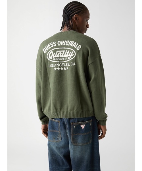 GUESS Originals Back Jacquard Sweater ニットトップス | GUESS(ゲス