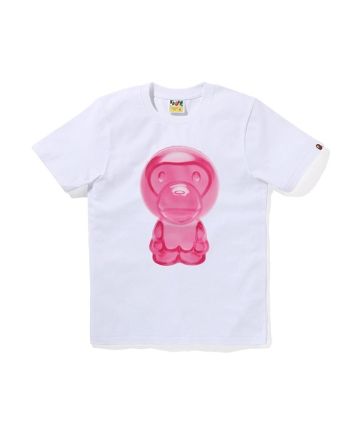 A BATHING APE(アベイシングエイプ)の「MILO GUMMY CANDY TEE(Tシャツ/カットソー・レディース・ブラック/ホワイト・MEDIUM/X-SMALL/SMALL)」の2枚目の写真
