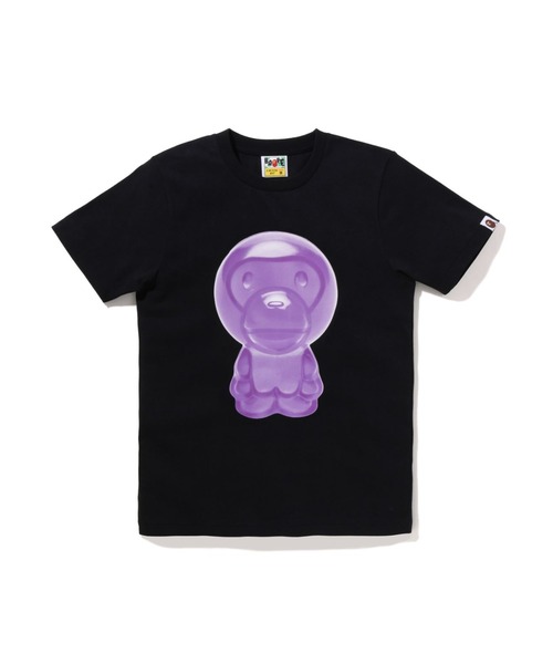 A BATHING APE(アベイシングエイプ)の「MILO GUMMY CANDY TEE(Tシャツ/カットソー・レディース・ブラック/ホワイト・MEDIUM/X-SMALL/SMALL)」の1枚目の写真