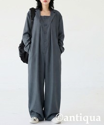 antiqua（アンティカ）の「テーラードカラー オールインワン（つなぎ/オールインワン）」