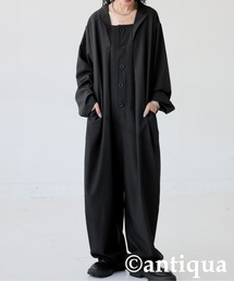 レディースのオールインワン・サロペット（ブラック/黒色系