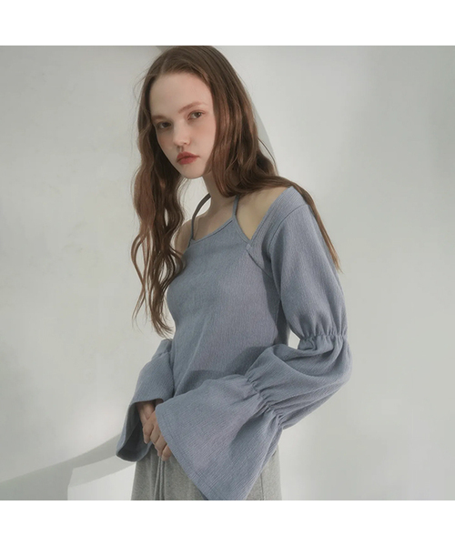 Vivacious(ビバシャス)の「Ele Doll Long Sleeve - 5COL(Tシャツ/カットソー・レディース・ベージュ/ピンク/スカイブルー/ブラック/アイボリー・FREE)」の4枚目の写真