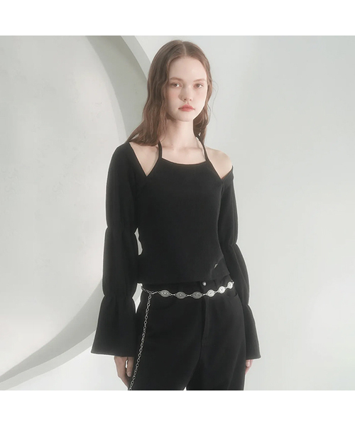 Vivacious(ビバシャス)の「Ele Doll Long Sleeve - 5COL(Tシャツ/カットソー・レディース・ベージュ/ピンク/スカイブルー/ブラック/アイボリー・FREE)」の1枚目の写真