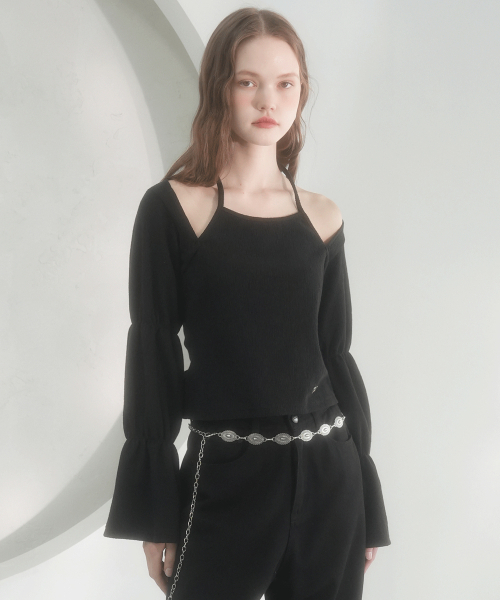 Vivacious(ビバシャス)の「Ele Doll Long Sleeve - 5COL(Tシャツ/カットソー・レディース・ベージュ/ピンク/スカイブルー/ブラック/アイボリー・FREE)」の8枚目の写真