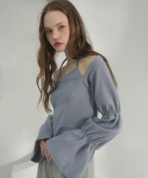 Vivacious(ビバシャス)の「Ele Doll Long Sleeve - 5COL(Tシャツ/カットソー・レディース・ベージュ/ピンク/スカイブルー/ブラック/アイボリー・FREE)」の9枚目の写真