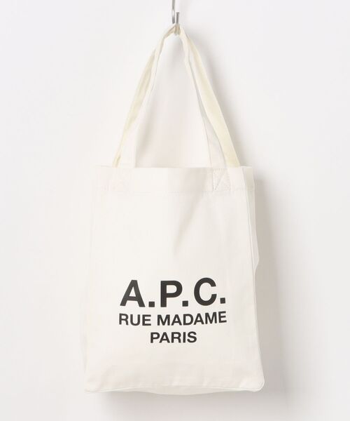 A.P.C.（アーペーセー）の「TOTE LOU RUE MADAME SMALL 2.0（トートバッグ・レディース・オレンジ系その他/ライトグレー/ベージュ/オフホワイト・ONESIZE）」の2枚目の写真