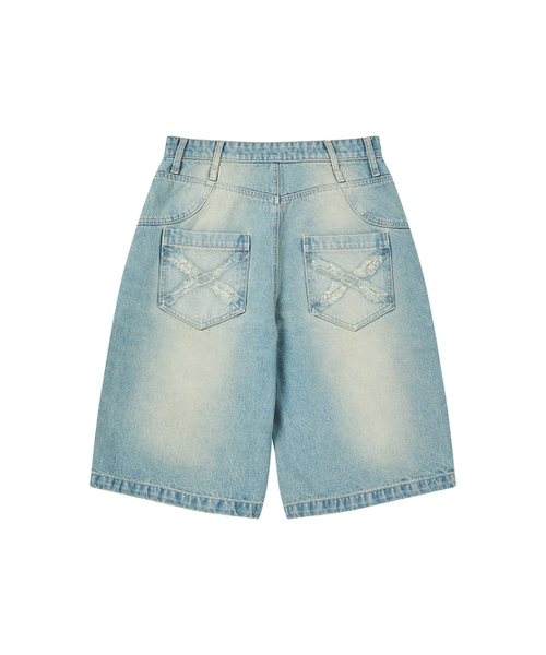 NYXX(エヌワイエックスエックス)の「FADED DENIM HALF PANTS ASH BLUE(その他パンツ・レディース・その他・MEDIUM)」の3枚目の写真