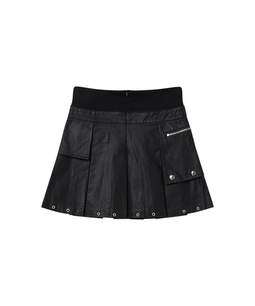 NYXX(エヌワイエックスエックス)の「LAYERED FAUX LEATHER SKIRT BLACK(スカート・レディース・その他・SMALL/MEDIUM)」の3枚目の写真