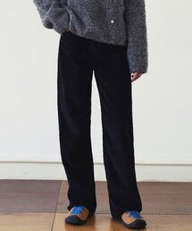 コーデュロイロングワイドコットンパンツ