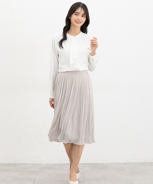 Honeys(ハニーズ)の「ボウタイブラウス(シャツ/ブラウス・レディース・ネイビー/ホワイト/ライトグレー/イエロー系その他/ピンク系その他・3L/L/LL/M/S)」の17枚目の写真