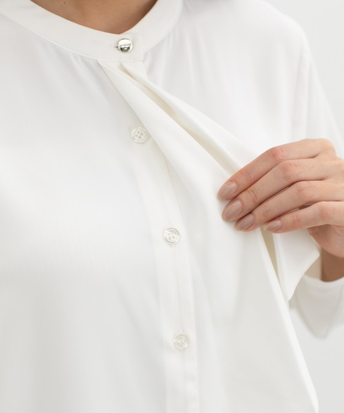 Honeys(ハニーズ)の「ボウタイブラウス(シャツ/ブラウス・レディース・ネイビー/ホワイト/ライトグレー/イエロー系その他/ピンク系その他・3L/L/LL/M/S)」の13枚目の写真