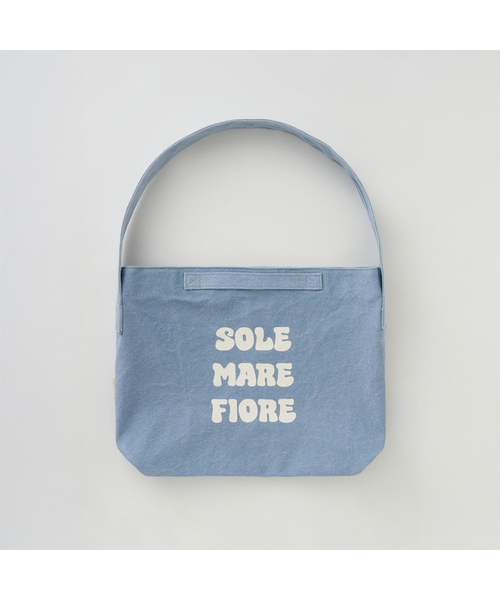 RMRN(アルエームアルエヌ)の「SOLE MARE FIORE CANVAS BAG(エコバッグ/サブバッグ・レディース・ホワイト/スカイブルー・FREE)」の1枚目の写真