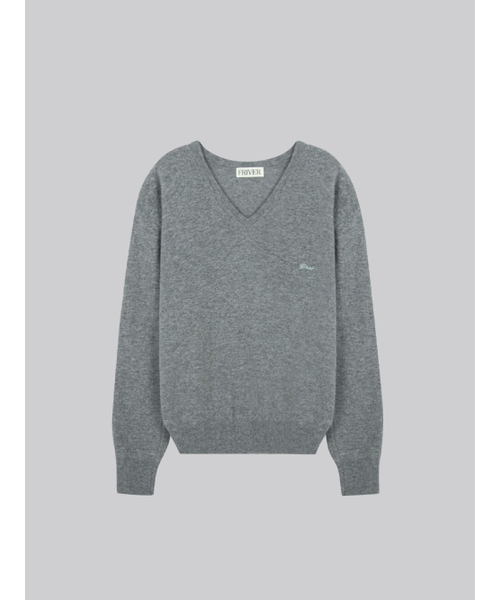 FRIVER07（フリバー07）の「Friver v-neck knit FRFA01NT07_Gray（ニット/セーター・レディース・ライトグレー・FREE）」の2枚目の写真