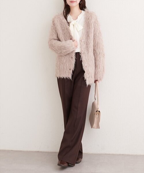 natural couture（ナチュラルクチュール）の「２WAYリボンタイブラウス（シャツ/ブラウス・レディース・グレイッシュベージュ/オフホワイト/グレー/ネイビー・FREE）」の12枚目の写真