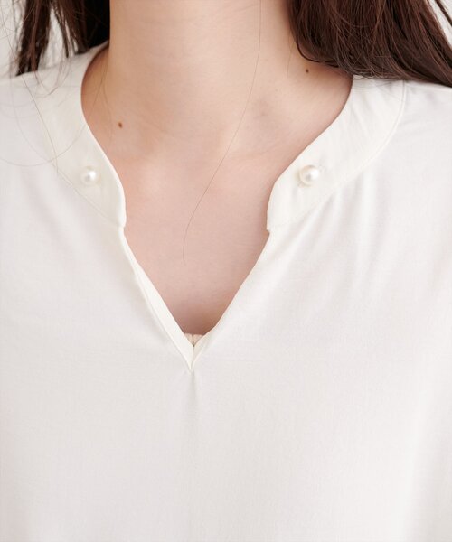 natural couture（ナチュラルクチュール）の「２WAYリボンタイブラウス（シャツ/ブラウス・レディース・グレイッシュベージュ/オフホワイト/グレー/ネイビー・FREE）」の17枚目の写真