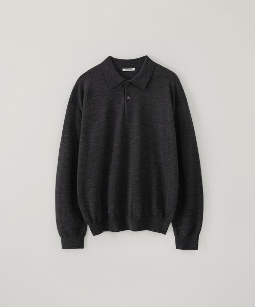 BLANKROOM(ブランクルーム)の「ポロニット_メランジェチャコール(ニット/セーター・レディース・その他・2/3)」の1枚目の写真