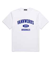 アーチオリジナルオーバーサイズ半袖Tシャツ (VS0021) ホワイト/ブルー