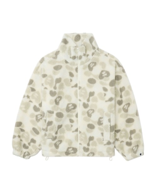 A BATHING APE(アベイシングエイプ)の「CAMO FLEECE JACKEY(その他アウター・レディース・アイボリー・FREE)」の1枚目の写真