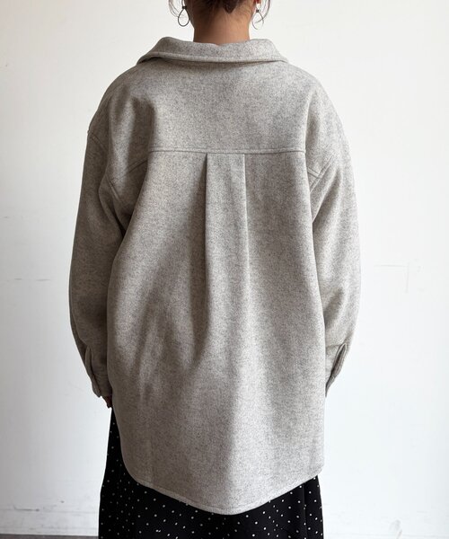 Chez toi(シェトワ)の「CPOシャツジャケット(テーラードジャケット・レディース・ブラック/ホワイト系その他・FREE)」の13枚目の写真