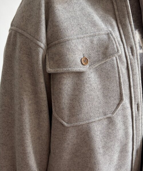 Chez toi(シェトワ)の「CPOシャツジャケット(テーラードジャケット・レディース・ブラック/ホワイト系その他・FREE)」の15枚目の写真