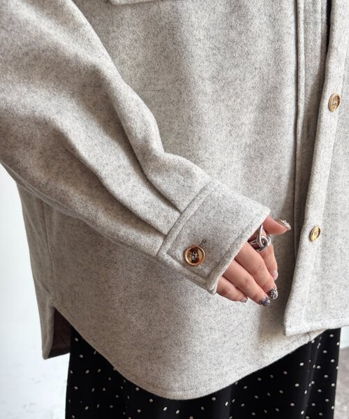 Chez toi(シェトワ)の「CPOシャツジャケット(テーラードジャケット・レディース・ブラック/ホワイト系その他・FREE)」の17枚目の写真